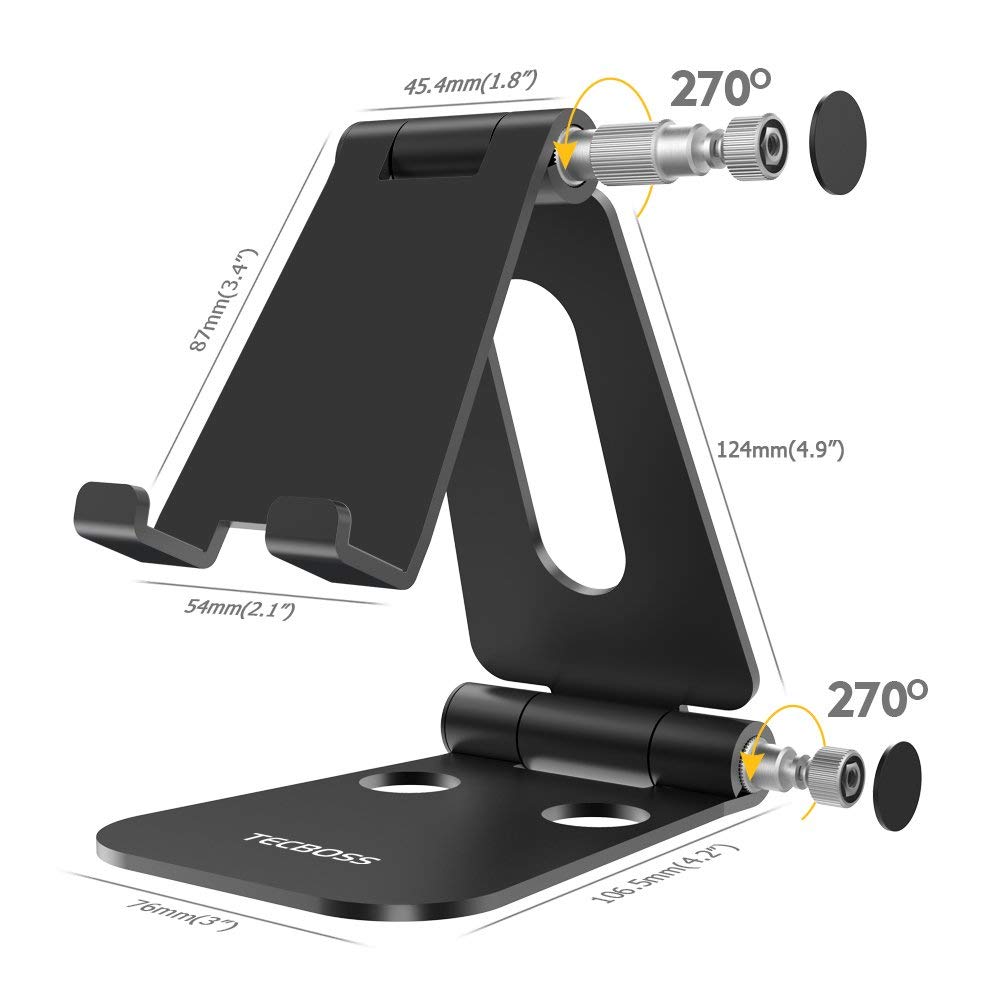 （2 in 1） Tecboss Tablet Stand, Multi-Angle Adjustable Desktop Cell ...