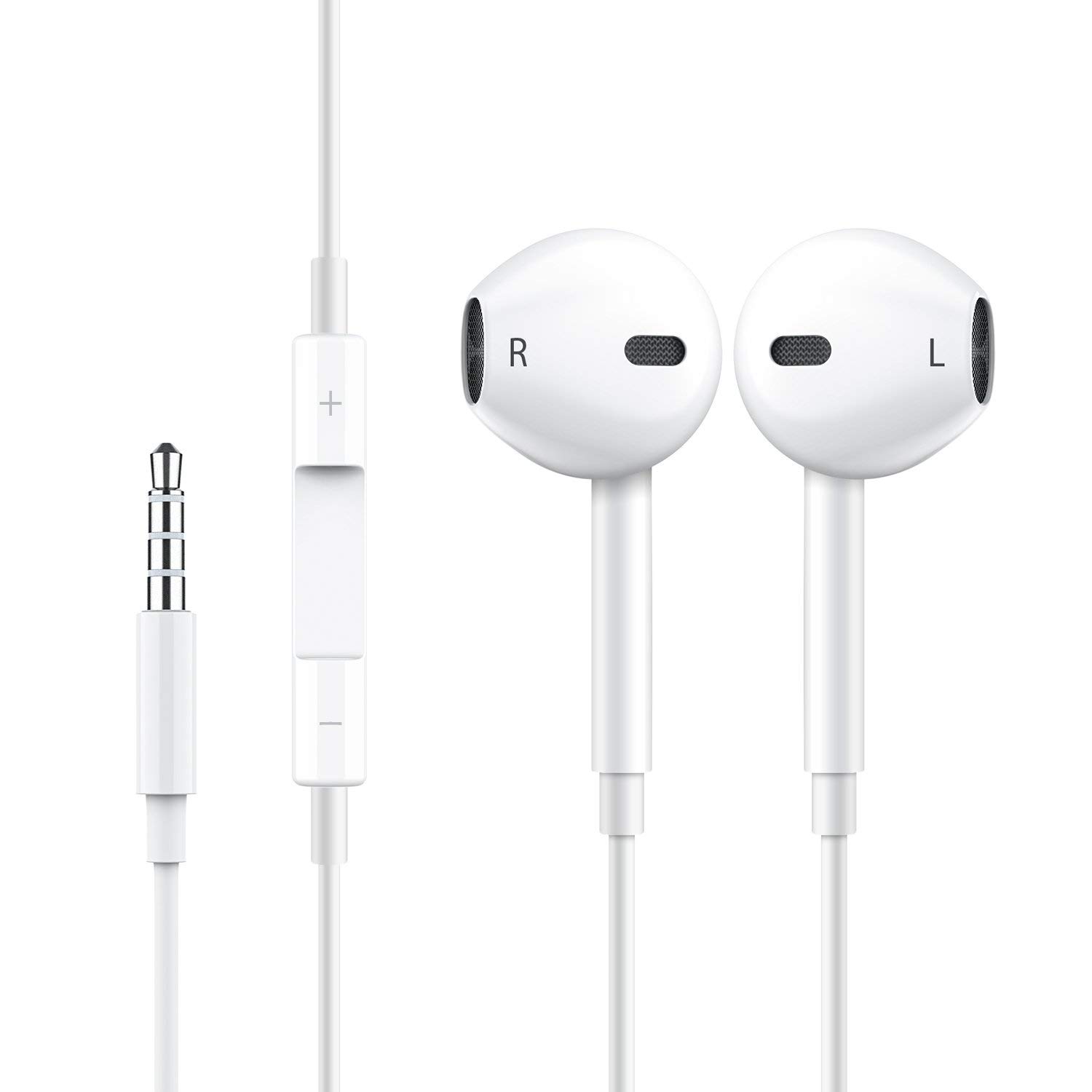 2 Pack Headphones Earbuds Earphones to 3.5mm Compatible with iPhone