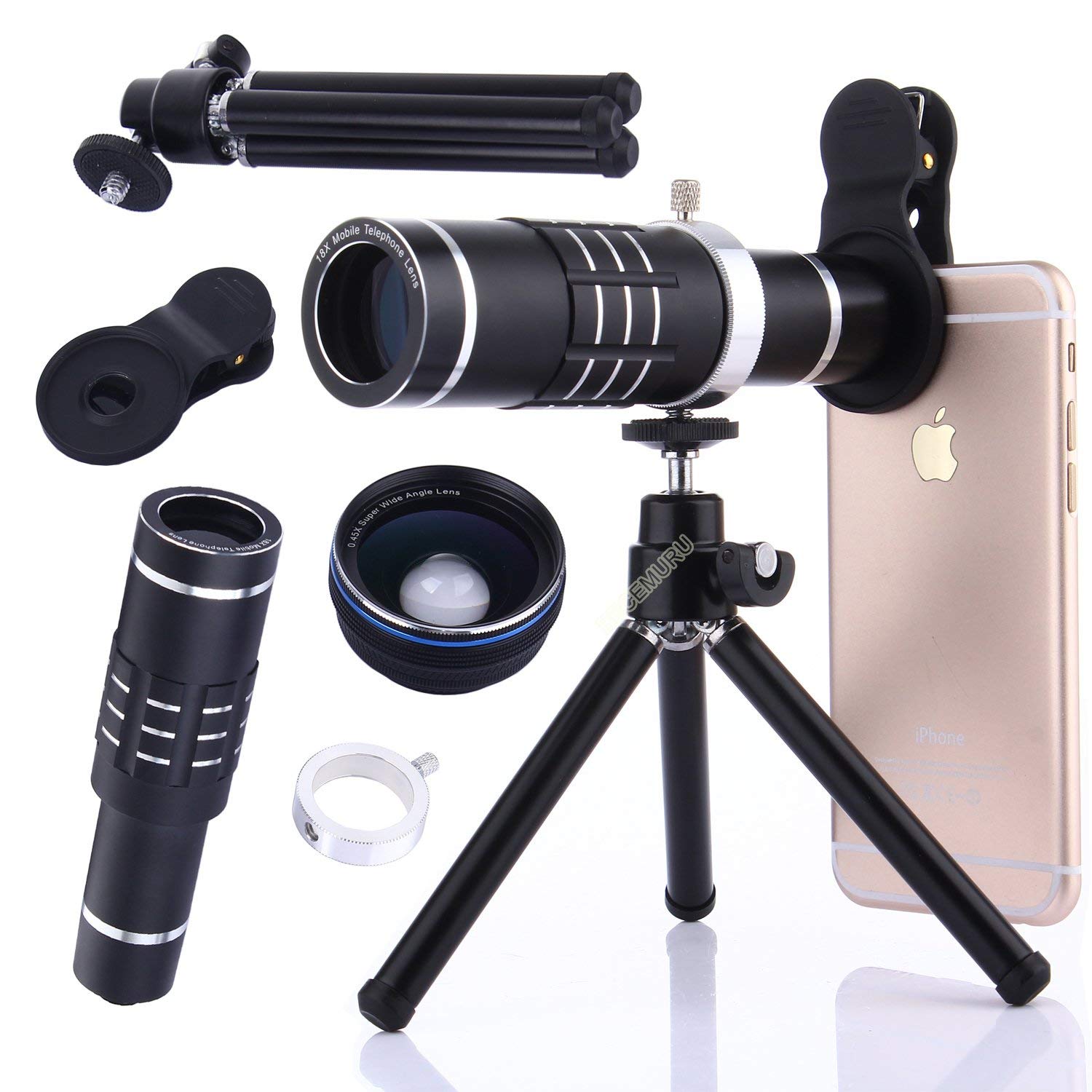 Camera Lens,BECEMURU 22X Telephoto Zoom Camera Lens Kit Double