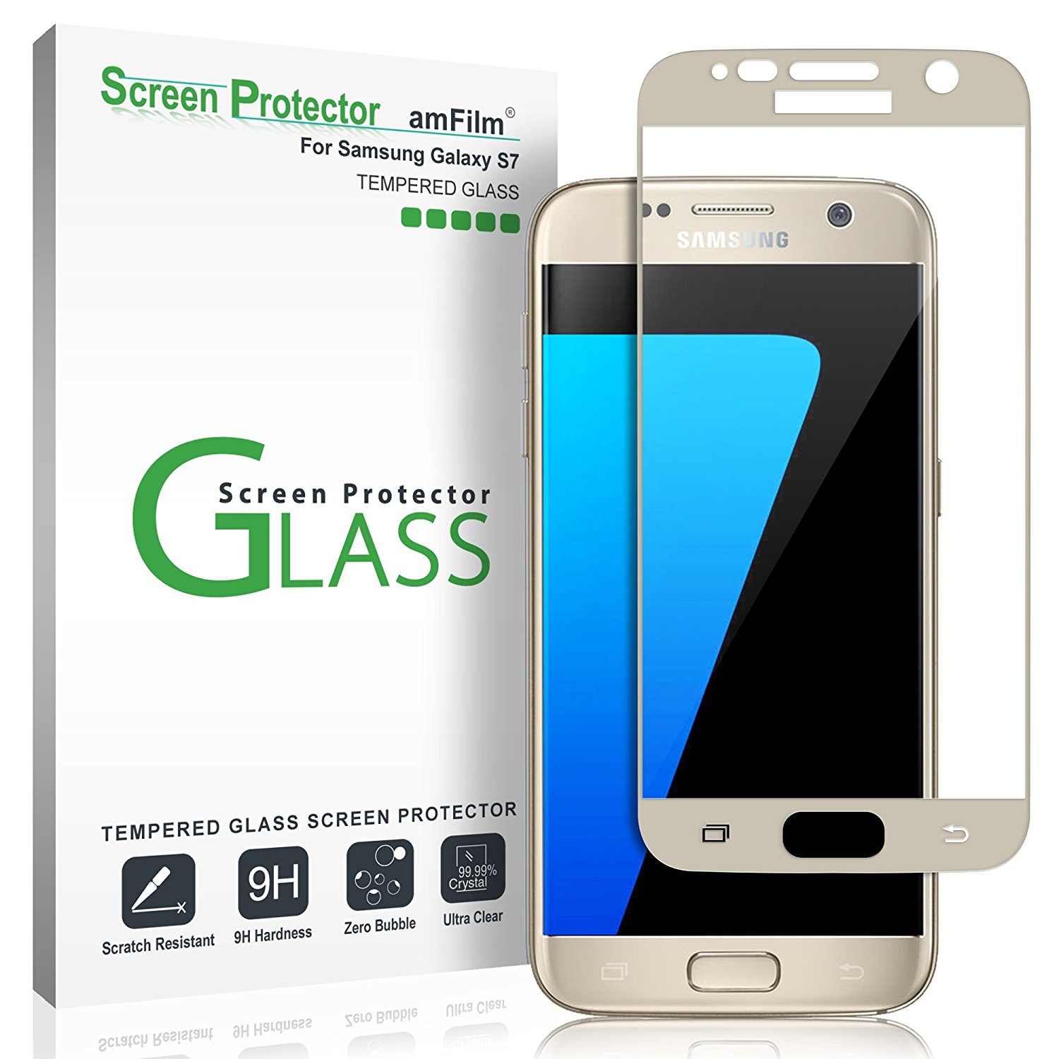 Galaxy S7 Screen Protector Glass (3D Curved Full Screen ...