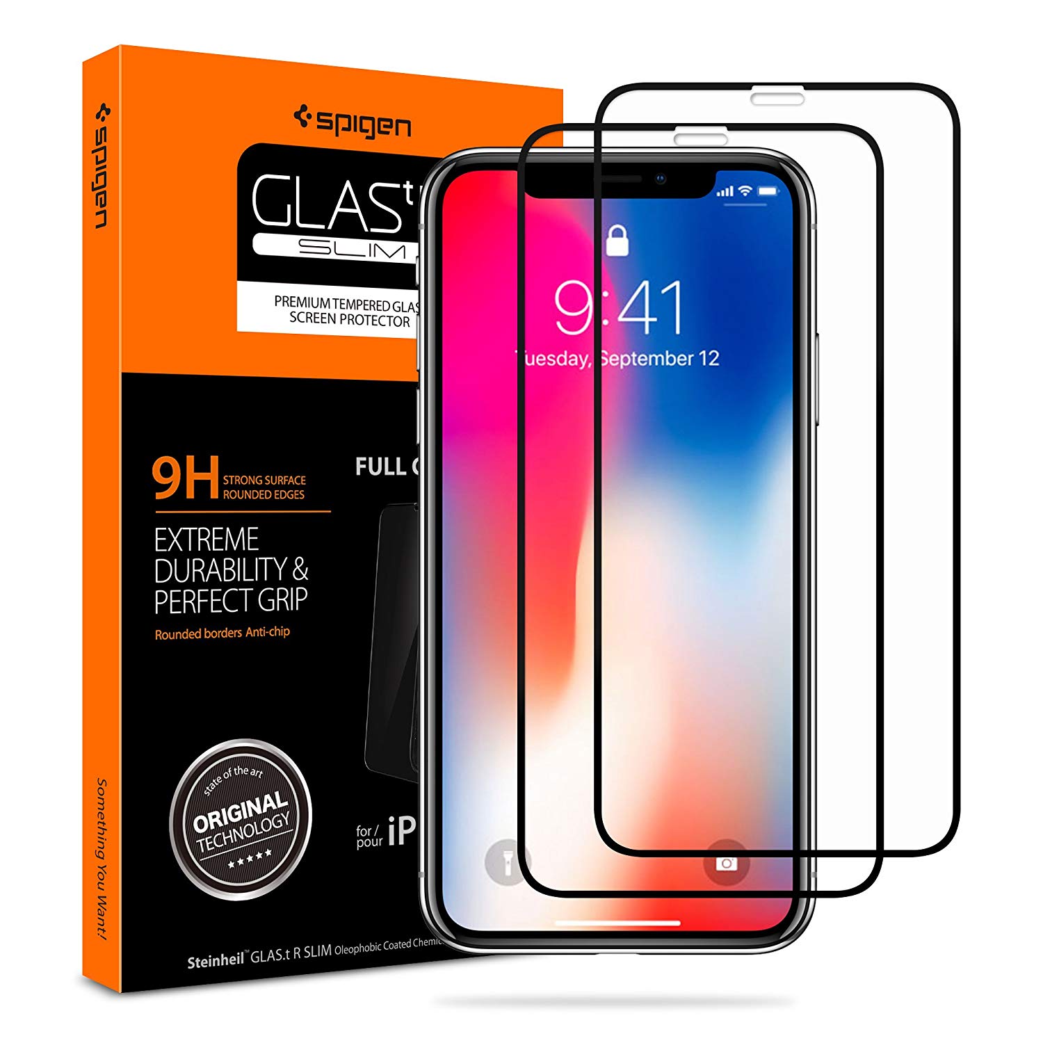 Spigen Tempered Glass Screen Protector Designed for Apple iPhone Xs ...