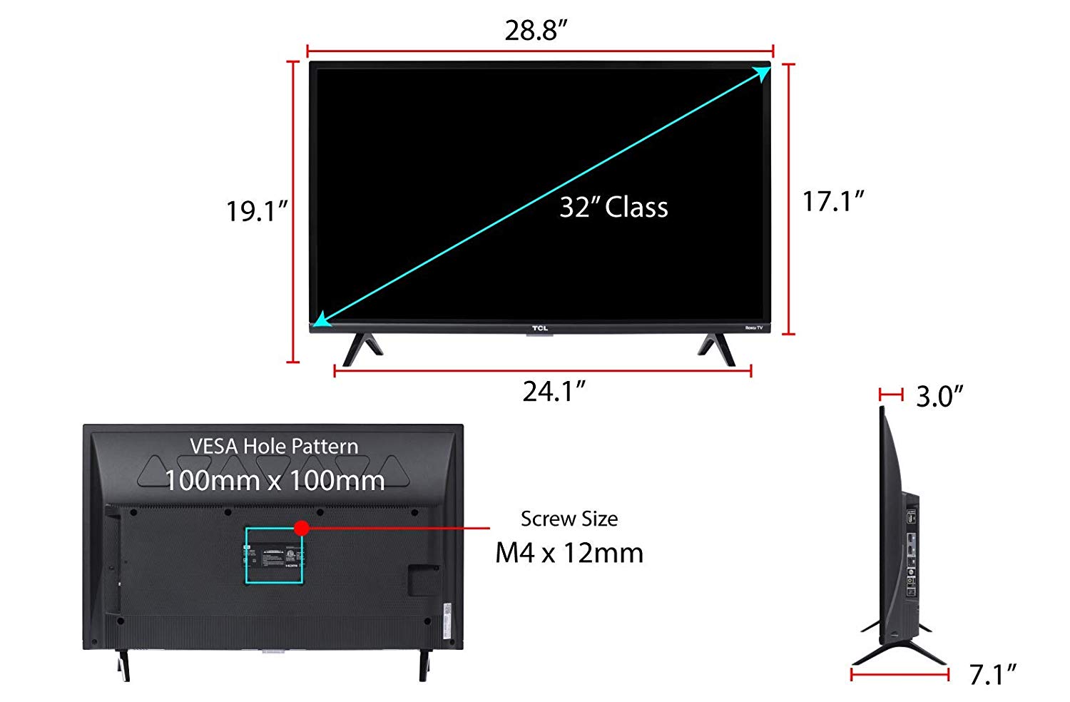 TCL 32S327 32-Inch 1080p Roku Smart LED TV (2018 Model) - BIG nano ...