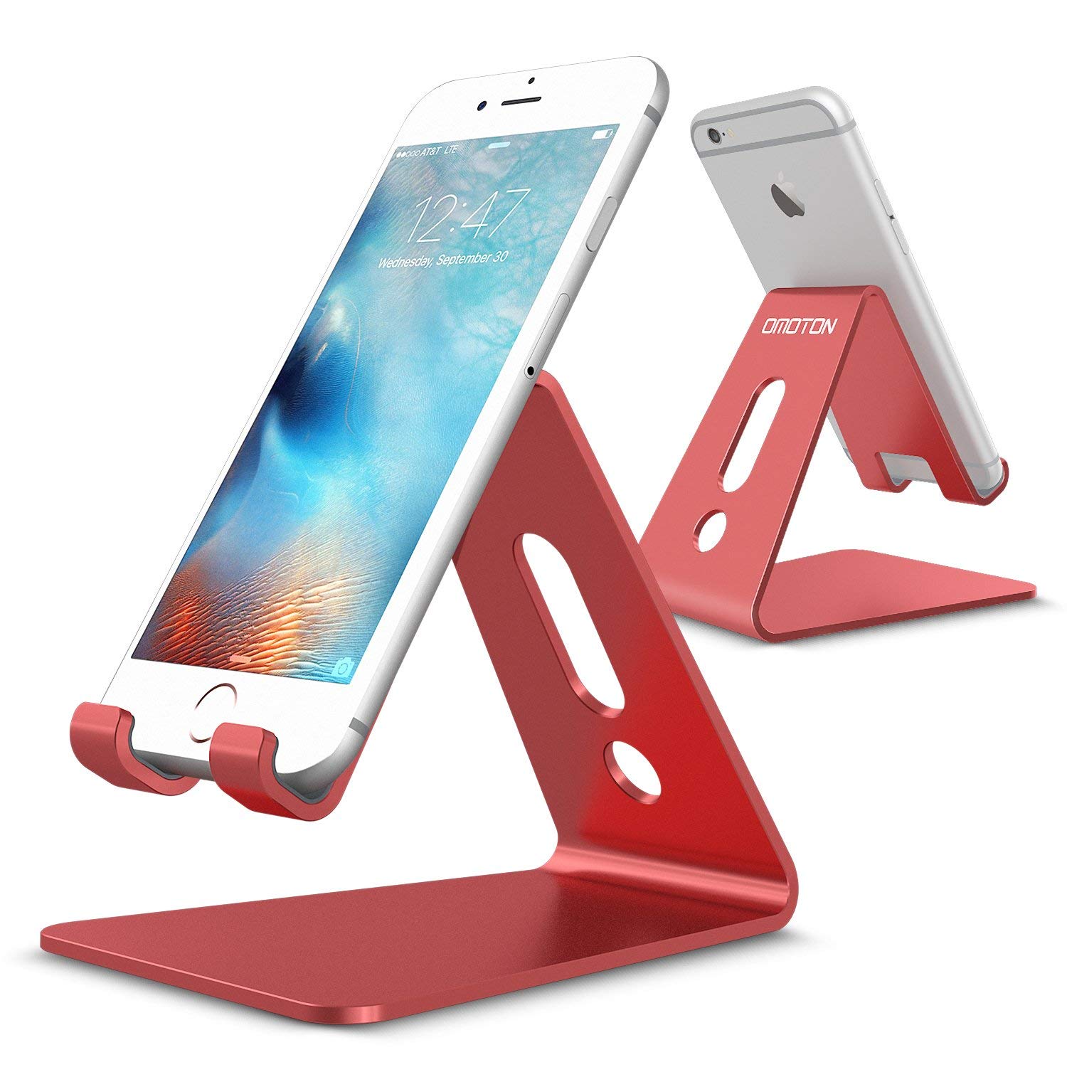 [Updated Solid Version] OMOTON Desktop Cell Phone Stand Tablet Stand