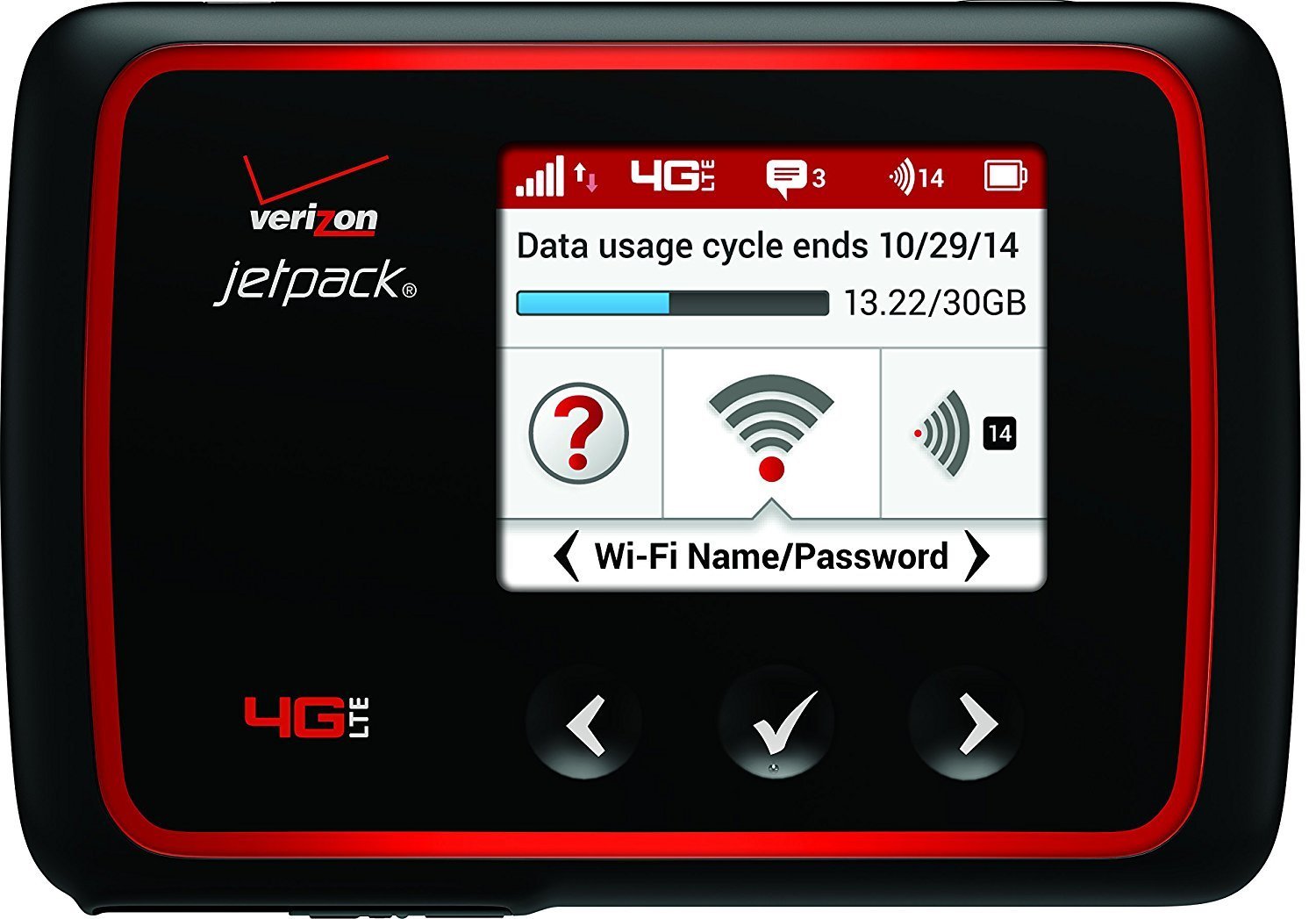 Verizon Wireless Mifi L Jetpack G Lte Mobile Hotspot Certified Refurbished Big Nano