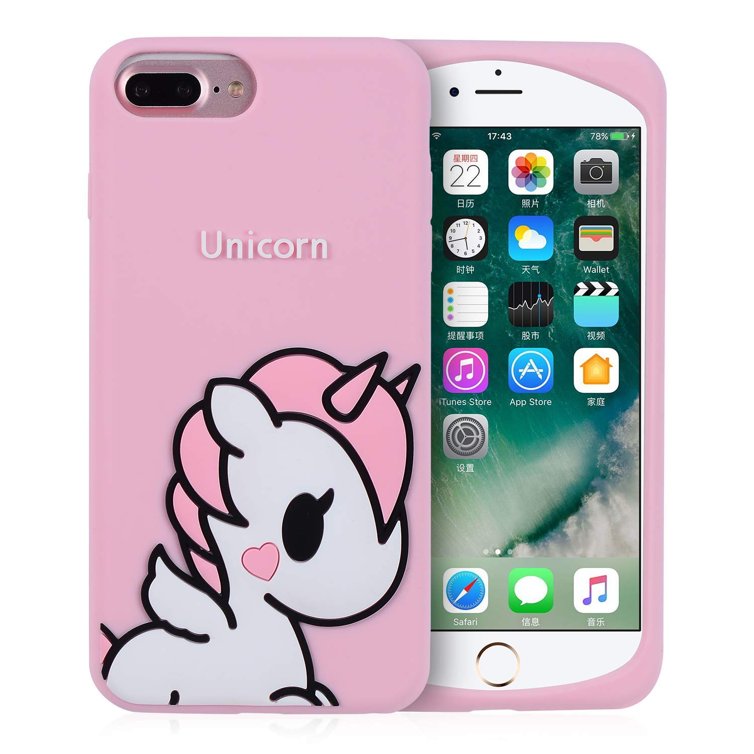 Joyleop Angel Unicorn Case for iPhone 6/6S Plus + Cover,Cute Kids Girls ...