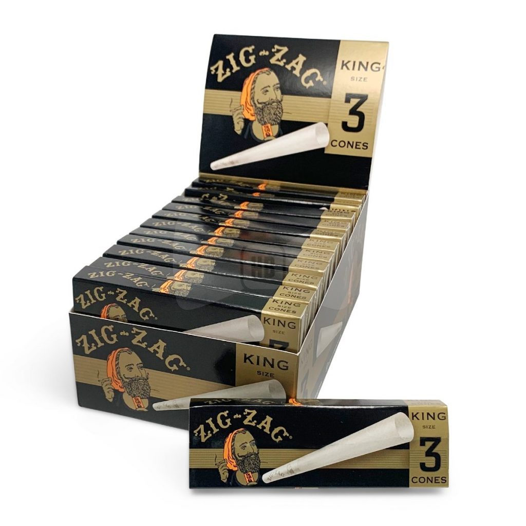 Zig Zag King Size Cones Full Box 24 Packs BIG Nano Best Shopping   Zig Zag Ks Cones 1 1024x1024 