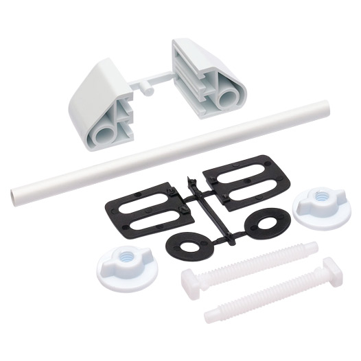 Modern Toilet Seat Repair Kit with Rod, White Plastic - BIG nano - Best